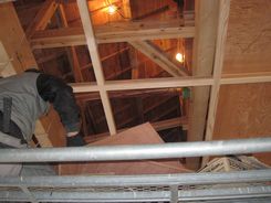 建築技術(お寺の施工途中の内部3)