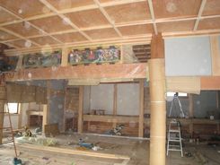 建築技術(お寺の施工途中の内部2)